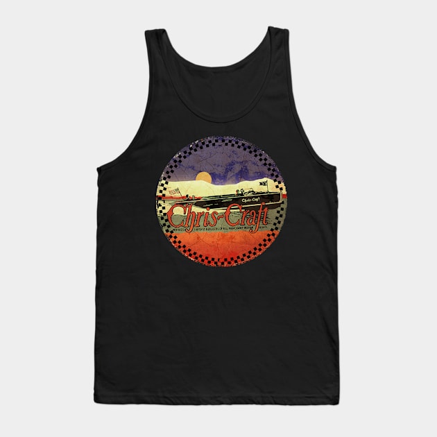 Chris Craft Vintage wood Boats USA Tank Top by Midcenturydave
